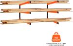 Wall Mount Wood Rack Organizer 3-Level Wood Storage System for Stocked and Wall