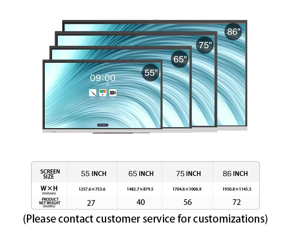 Interactive Whiteboard Collaborative Touch Screen Presentation Board With Dp Interface And High Contrast 1