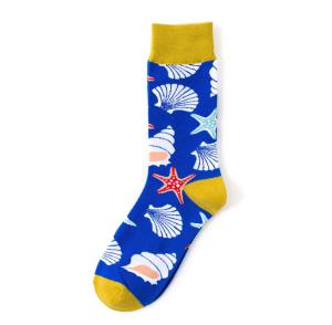 Wholesale New marine series shark colorful trendy mens creative cotton tube socks personality tide socks from china suppliers