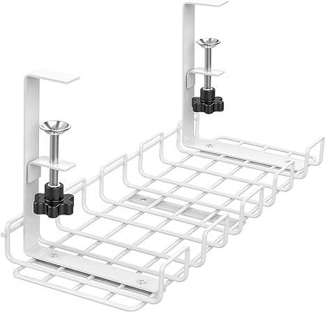 0.85kg Carbon Steel OEM Office Cable Management Tray for Under Desk Wire
