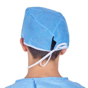 Wholesale Ties On Disposable Hood Cap Light Weight Blue With CE ISO FDA Approved from china suppliers