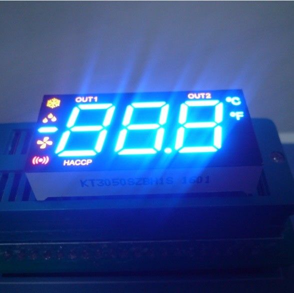 Blue Color Custom LED Display , Triple Digit 7 Segment LED Display For Refrigerator