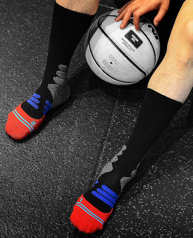 Custom Terry Cushioned Basketball Socks Colorful Athletic Performance Socks