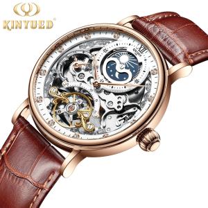 Wholesale KINYUED Tourbillon mechanical movement watches men luxury brand automatic luxury watch from china suppliers