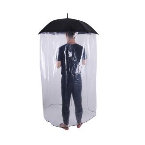 Wholesale Strong Waterproof Walking Stick See Through Umbrella Full Body With POE Cloth from china suppliers