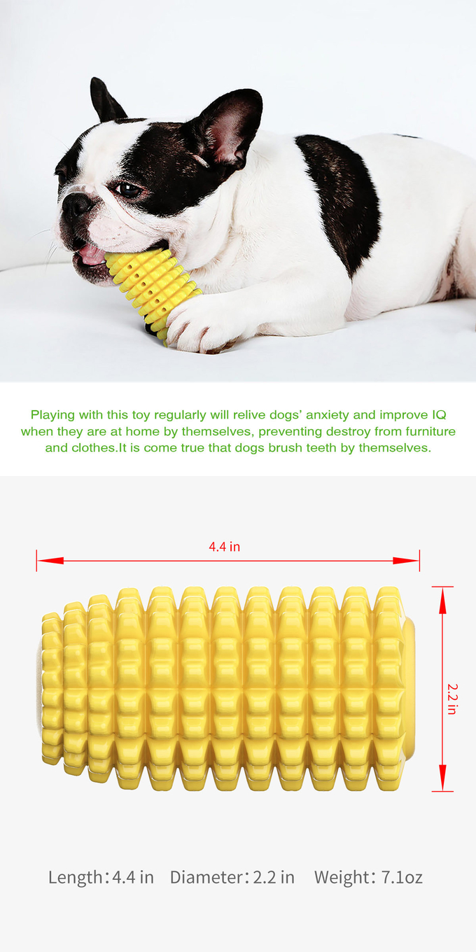 Pet Teeth Grinding Resistant Tooth Cleaning Toothbrush Corn Strap Dog Toy