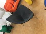 Hot sale scandinavia design fiberglass leather coconut chair reception chairs