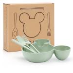 Kid Cartoon Mouse Lunch Box Children Baby Rice Feeding Bowl Plastic Snack Plate