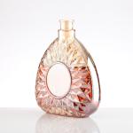 Industrial Beverage 500ml Glass Luxury Brandy Wine Bottle with Cork Stopper