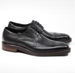 Derby Style Mens Brown Lace Up Shoes Flat Mens Woven Leather Slip On Shoes