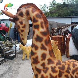 Wholesale Lighting Theme Park Fiberglass Giraffe Simulation Color from china suppliers