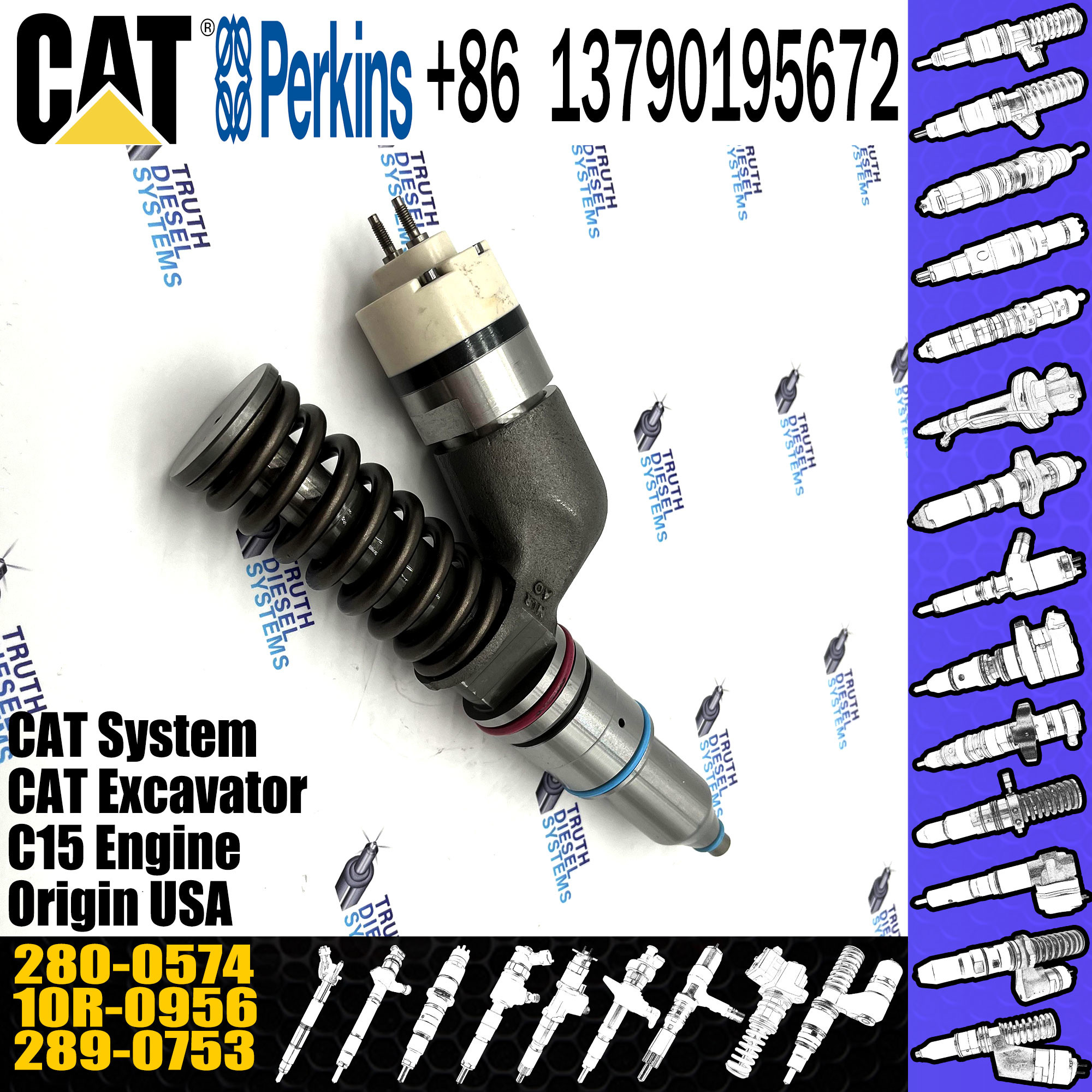 EUI Common Rail Cummins Injectors 374-0756 253-0615 280-0574