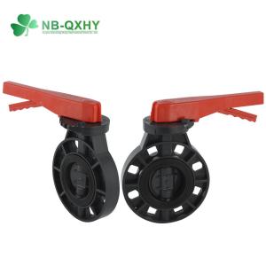 Wholesale Water Supply 8 prime prime DIN ANSI JIS Standard Auto Sealed PVC UPVC Butterfly Valve from china suppliers
