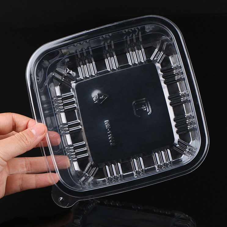 Pastry Preserved Fruits Square Clear Plastic To Go Containers For Bakery Cookie Boxes