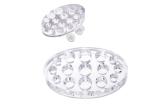 Wholesale Transparent Oval Pigment Ink Cup Holder Stand Professional Makeup