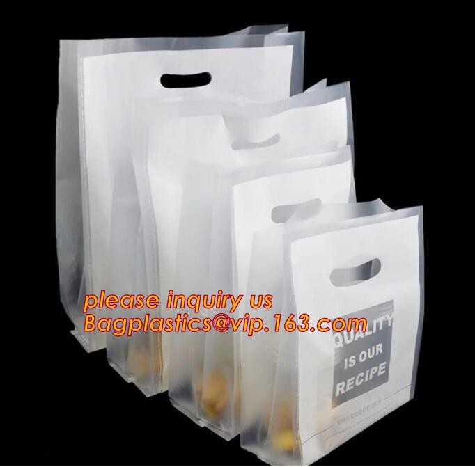 Wholesale Die Cut Handle Eco-Friendly Custom Design Shopping Gravure Printing Groceries Plastic Bags With Logo bagease