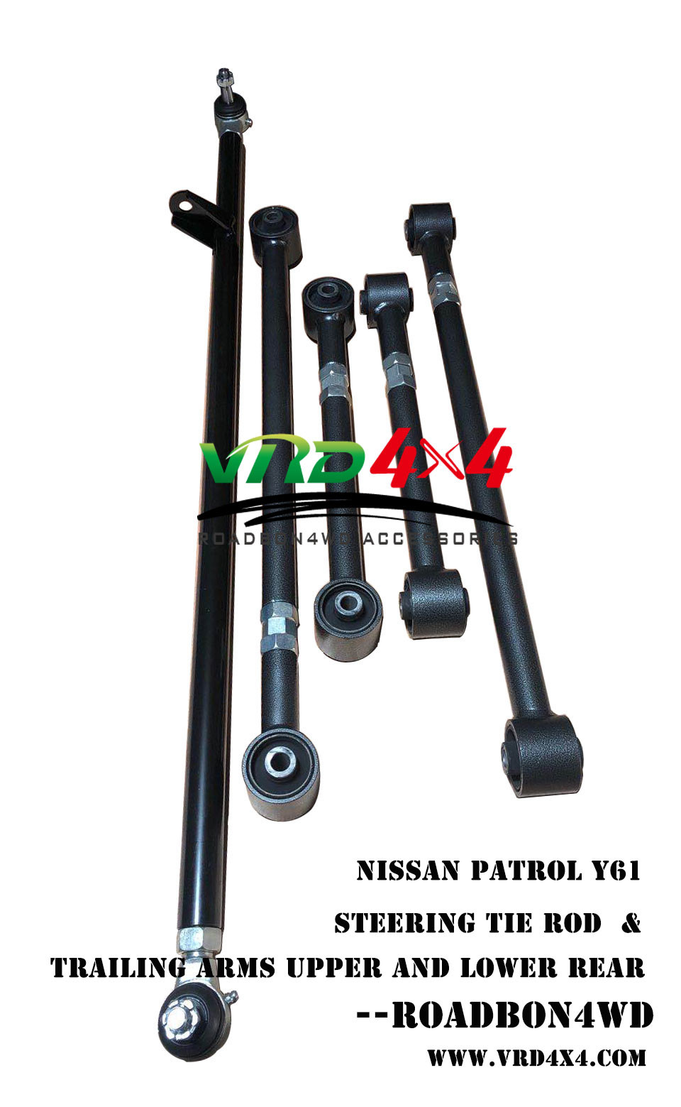 vrd4x4 adjustment Drag link and sway bar steering tie rod and trailing arms upper lower suspension for Nissan patrol Y61