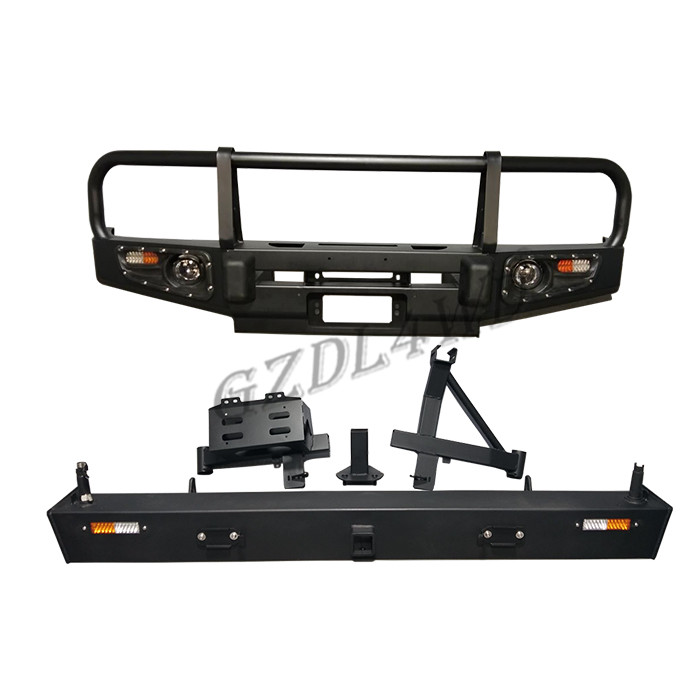 Replacement Front Bumper Guard Protector Rolled Steel For Nissan Y60