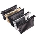 Wholesale Custom Pure Color Waterproof PU Leather Makeup Wash Bag