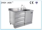 Custom Stainless Steel Kitchen Worktop , Stainless Steel Bar Counter Large Space