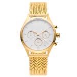 Gold plated japanese movement chronos stainless steel back 5atm water resistant
