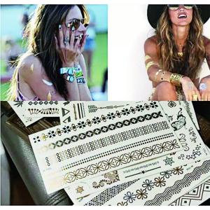 Wholesale Gold Metallic Matte Lamination Body Tattoo Sticker from china suppliers