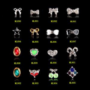 Wholesale Hot NEW Wholesale Alloy Jewelry 3D Nail Art Jewelry Nail rhinestones Sticker Supplier Number ML890-905 from china suppliers
