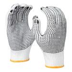 PVC Black Double-Sided Dotted Cotton Knitted Work Gloves Construction / Hand