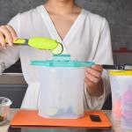 1.5L Sandwich Preservation Silicone Food Pouches Reusable Food Storage Bags