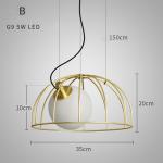 Pendant Lights Modern Art Deco Chandelier For the Kitchen Master Bedroom Gold