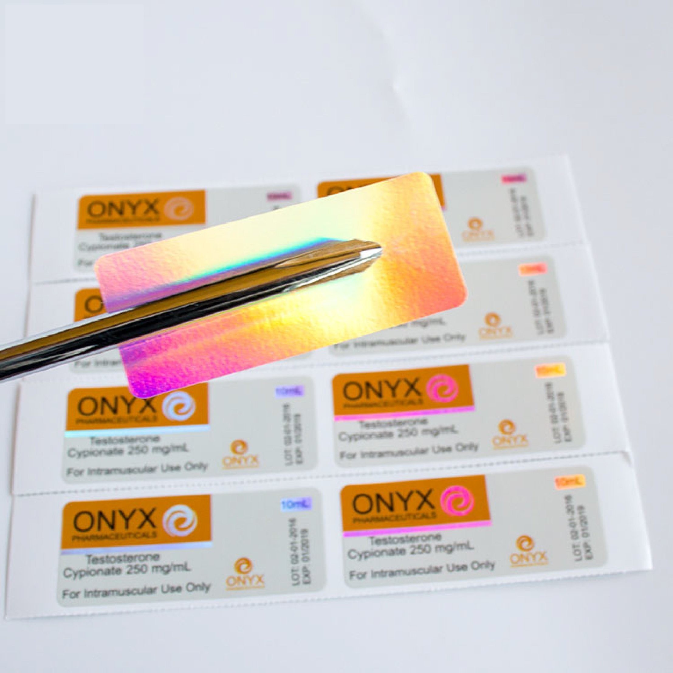 Test Un Steroide Injection Vial Labels Steroide Label Sticker Hologram