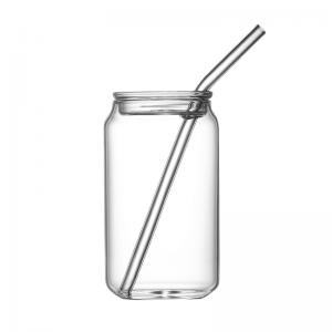 Wholesale Reusable Borosilicate Glass Tumbler With Straws , Stain Free Glass Cappuccino Cups from china suppliers