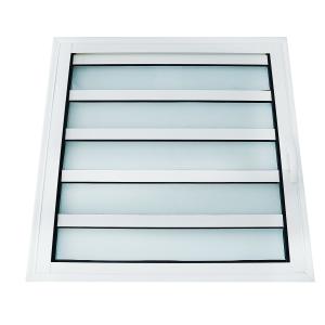 Wholesale Clear Tempered Louver Glass Window Aluminum Alloy Frame Customizable Size from china suppliers