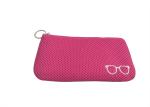 Portable Soft Sunglasses Pouch / Zipper Eyewear Cases with Embroidery Logo