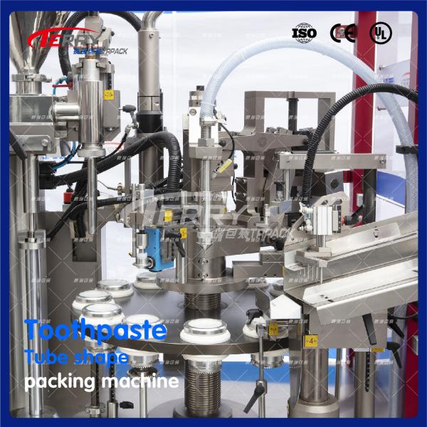 Composite Tube Cosmetic Cream Filling Machine 4.5kW With Full Cam Mechanic