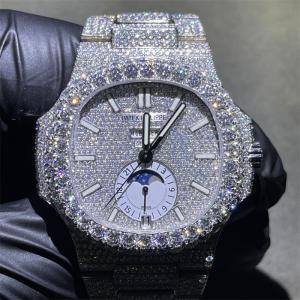 Wholesale GRA Custom Moissanite Watches Waterproof Jewelry Diamond Watch For Rap Star from china suppliers
