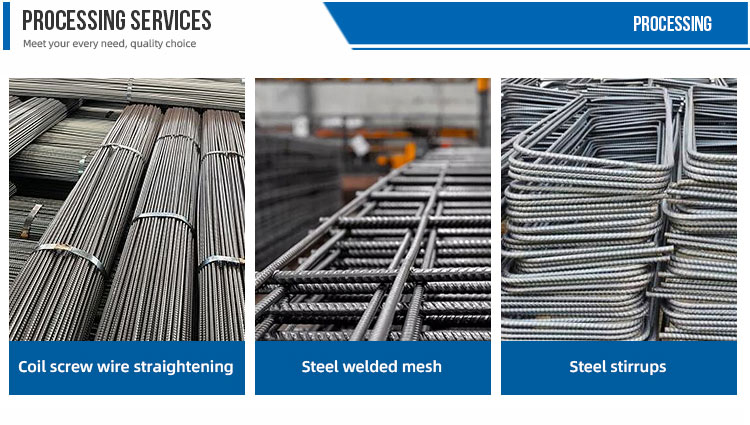 Medium High Carbon Steel Bar Reinforced Deformed Steel Rebar HRB335 B500b Gr40 Gr60