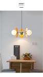 Nordic Middle Ancient Acrylic Beans Pendant Lamp Living Room Dining Room Study