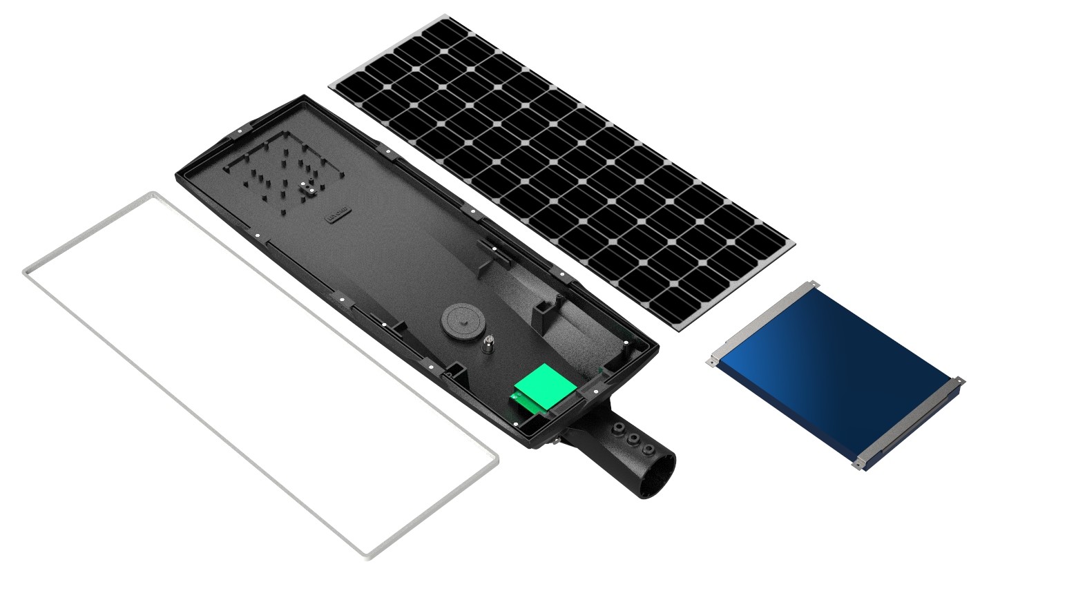 IP66 LED Solar Street Lamp Microwave Motion Sensor 3 Years Warranty