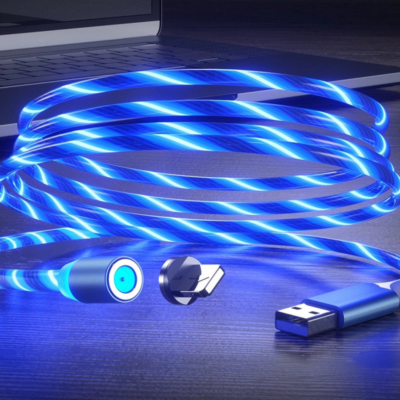Flowing 3 In 1 Magnetic Phone Charger Cable Micro USB Customized