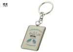 Stainless Steel Keychain Print LES MARCELS A PLESCOP With Epoxy Logo