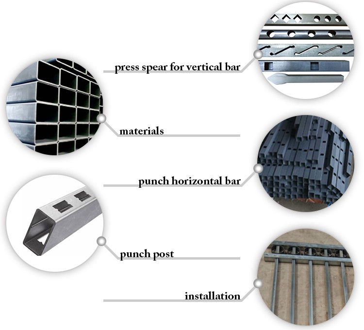steel garrison galvanised wrought iron fence used