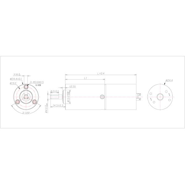 3 Speed Stage DC Gear Motor 12V for Office / Bank Equipment / Automobiles