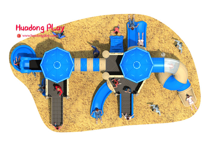 ISO9001 Outdoor Playground Equipment Light Weight Plastic Material Eco - Friendly