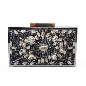 Wholesale Selling high-end hand-beaded banquet bag diamond dinner Clutch from china suppliers