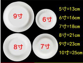 Wholesale Disposable paper plate 5~10 inch BBQ birthday cake pan children DIY art drawing paper plate. from china suppliers