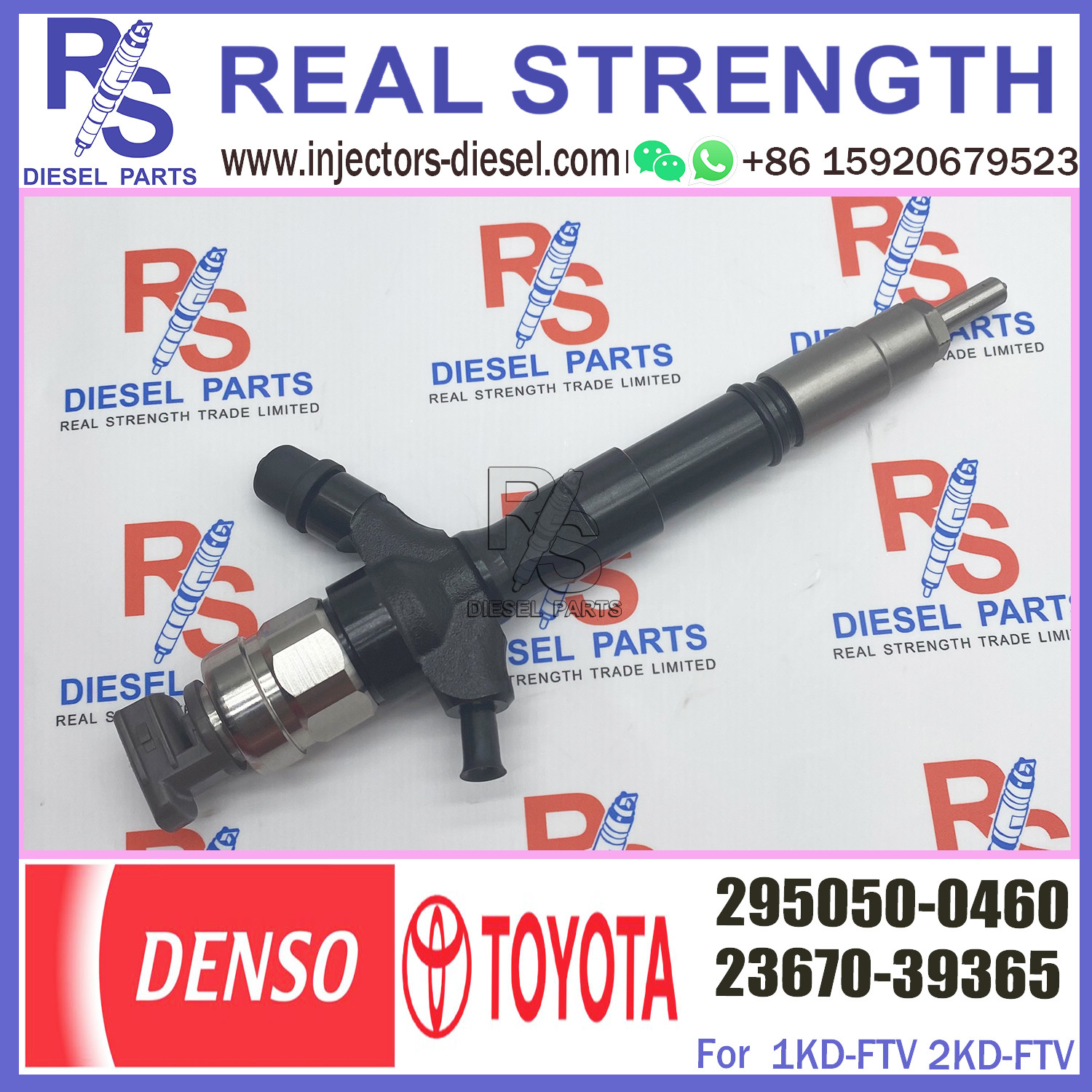 Common rail injector 23670-30400 23670-39365 295050-0460 295050-0200 diesel injector for Toyota Hilux Land Cruiser 1KD-F