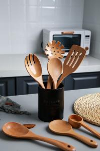 Wholesale Non Stick Natural Wood Cooking Wooden Utensils Beech Wood Kitchen Utensils Set from china suppliers