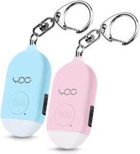 Wholesale USB Rechargeable 130db Personal Safety Alarm Siren Rape Keychain from china suppliers