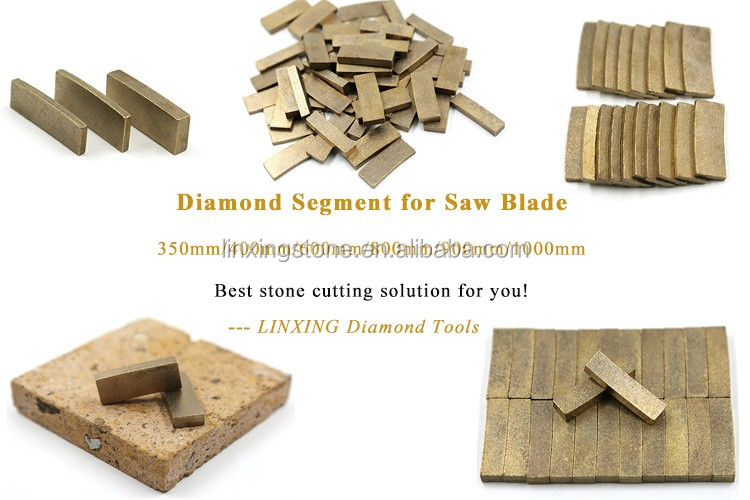 Customized Size Marble Segments 1200mm 24*8*13 mm for Cutting Hard Marble in Pakistan